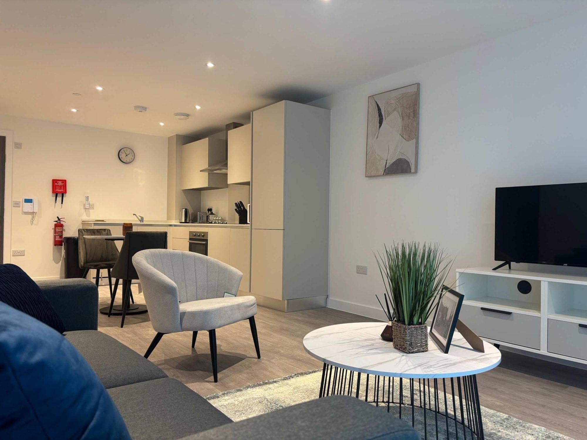 Stylish 1-bedroom Sleep 3 In Apartment Birmingham